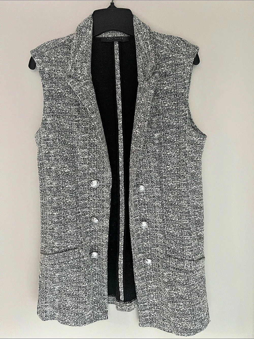 Suzy Shier Open Front Double Breasted Vest